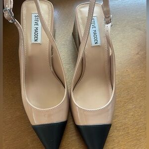 Steve Madden Sling Back Chunky Pointed Heel